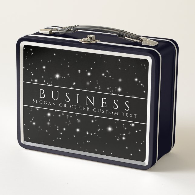 Starlight Black Business Card Metall Brotdose (Vorderseite)
