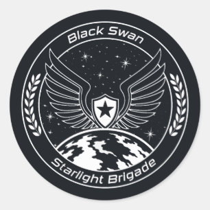 Starlight Brigade Black Swan TWRP Runde Aufkleber