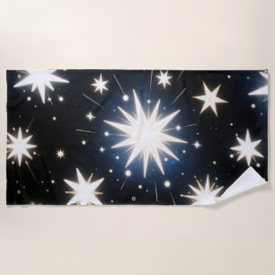 Starlight Bursts, strahlendes kosmisches Muster Strandtuch