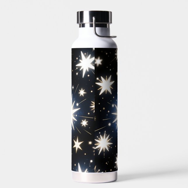 Starlight Bursts, strahlendes kosmisches Muster Trinkflasche (Links)