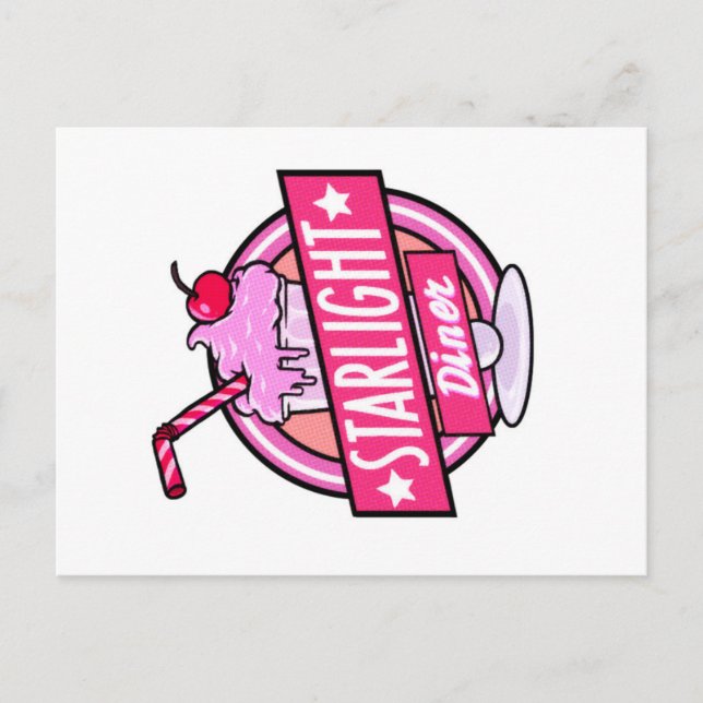 Starlight Diner Milkshake Postcard Postkarte (Vorderseite)