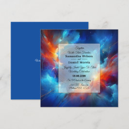 Starlight Fusion of Fire and Ice Wedding Einladung