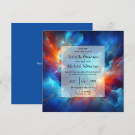Starlight Fusion of Fire and Ice Wedding Einladung