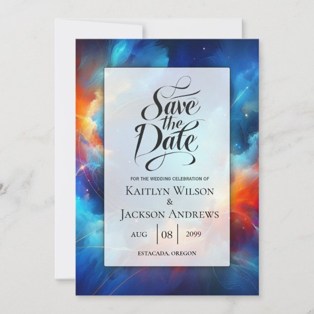 Starlight Fusion von Feuer und Eishochzeit Save The Date (Vorderseite)