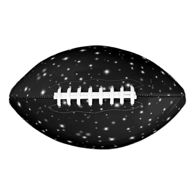 Starlight Glitzern Schwarz-Weiß-Stars Football (Vorderseite)
