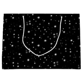 Starlight Glitzern Schwarz-Weiß-Stars Große Geschenktüte