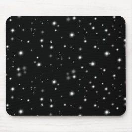 Starlight Glitzern Schwarz-Weiß-Stars Mousepad