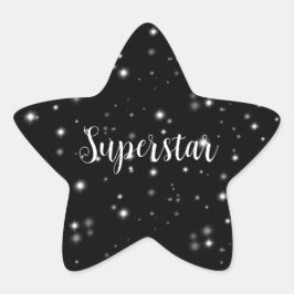 Starlight Glitzern Schwarz-Weiß-Stars Stern-Aufkleber