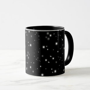 Starlight Glitzern Schwarz-Weiß-Stars Tasse
