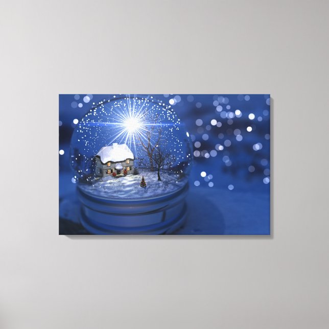 Starlight Globe Christmas Canvas Print Leinwanddruck (Vorderseite)
