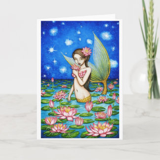 Starlight-Lilien-Meerjungfrau Feiertagskarte
