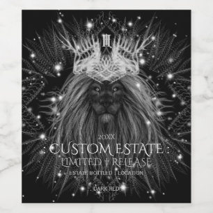Starlight Lion mit Crosstramm-Schwarz Weinetikett
