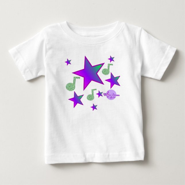Starlight Lullaby Key Lime Green Baby Romper Baby T-shirt (Vorderseite)