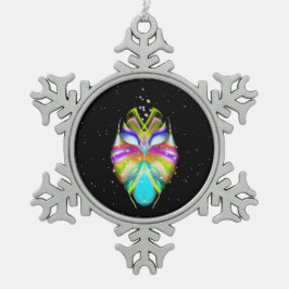 Starlight Oracle Owl Schneeflocken Zinn-Ornament