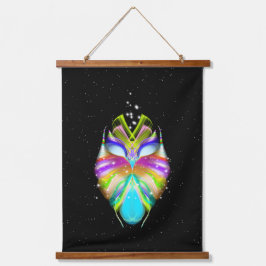 Starlight Oracle Owl Wandteppich Mit Holzrahmen