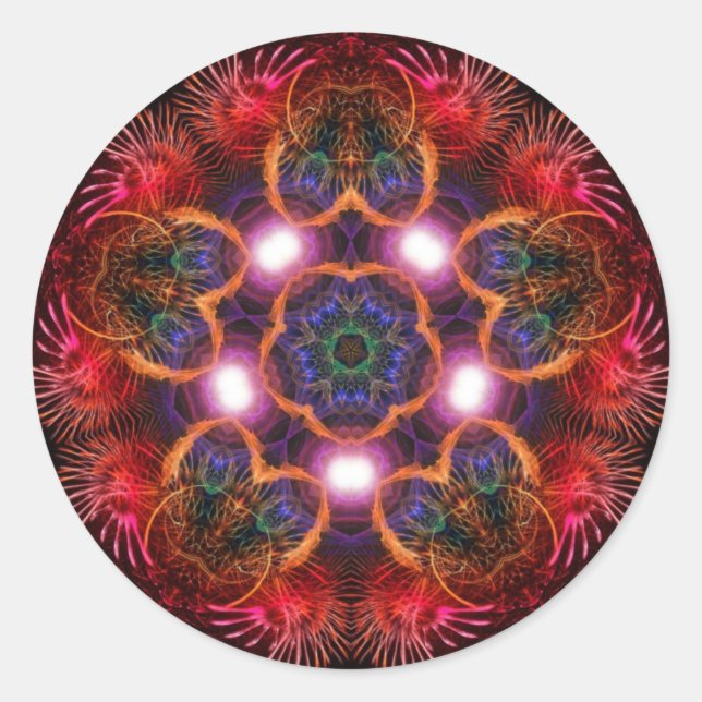 Starlight-Rose Runder Aufkleber (Vorderseite)