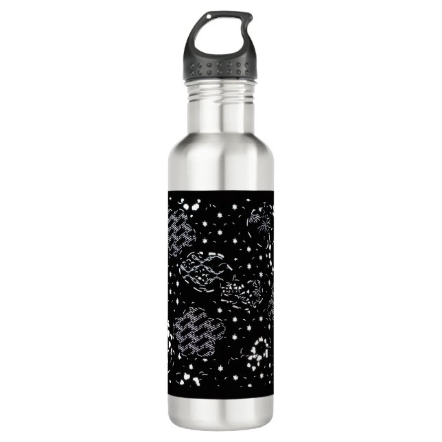 Starlight Silkscreen flask design Edelstahlflasche (Vorderseite)