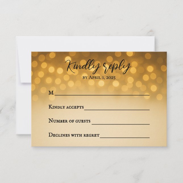Starlight Vow Wedding RSVP Card (Vorderseite)