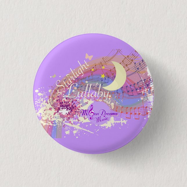 Starlight-Wiegenlied Colorsplash runder Magnet Button (Vorderseite)