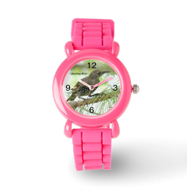 Starling Bird Watch Armbanduhr (Vorderseite)