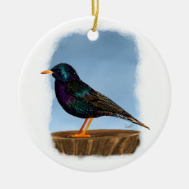 Starling-Ornament Keramik Ornament