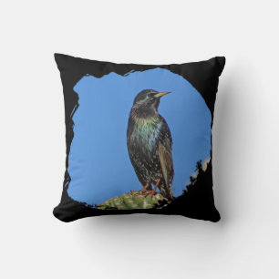 Starling Saguaro Cactus Beautiful Southwest Bird Kissen