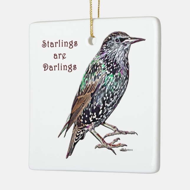 Starlings sind Darlings Keramikornament (Links)