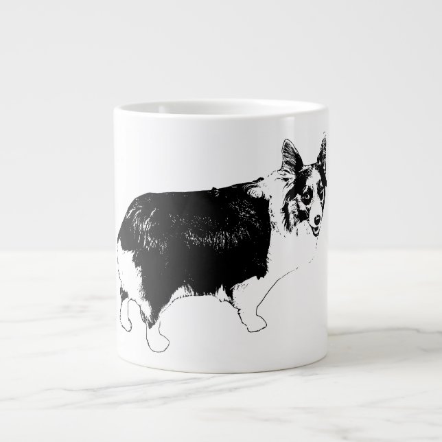Starlit Corgi Cheer Jumbo-Tasse (Vorderseite)