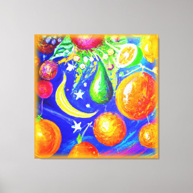 Starlit Fruit Basket. Jetzt kaufen Leinwanddruck (Vorderseite)