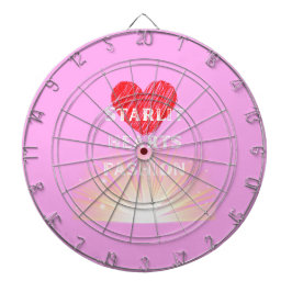 Starlit Hearts Fashion Red Heart Shine Dartscheibe