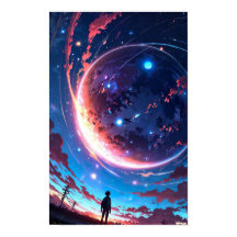 Starlit Horizon - Poster de l'espace Anime