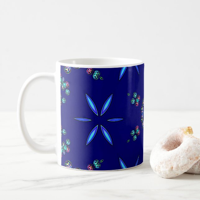 Starlit Kaleidoskop Kaffeetasse (Mit Donut)