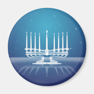 Starlit Menorah II Magnet