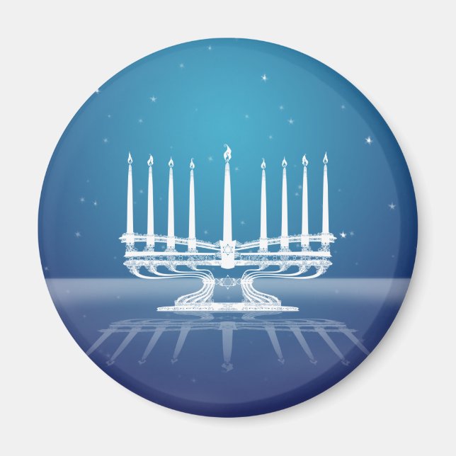 Starlit Menorah II Magnet (Vorne)