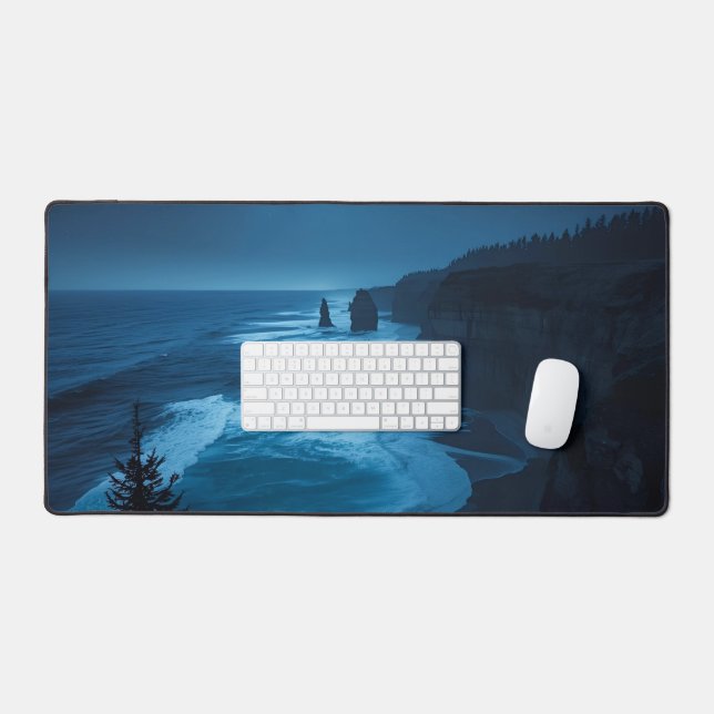 Starlit Ocean Cliffs – Milky Way Coastal Nightscap (Clavier et souris)