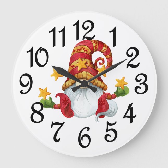 Starlite Gnome Große Wanduhr (Vorderseite)