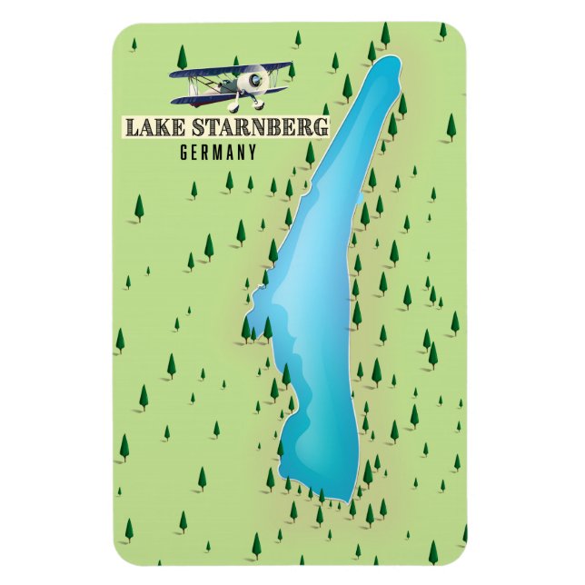 Starnberg - Vintages Styling-Poster. Magnet (Vertikal)