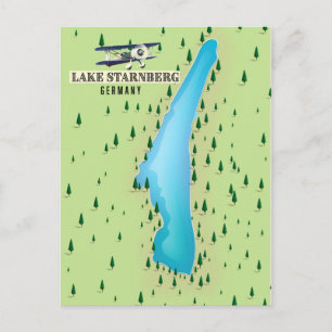 Starnberg - Vintages Styling-Poster. Postkarte