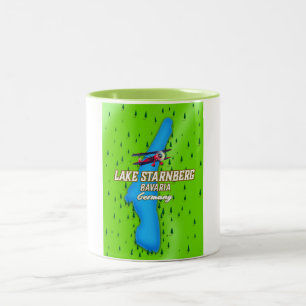 Starnberger Bavaria Deutschland Reiseplakat Zweifarbige Tasse