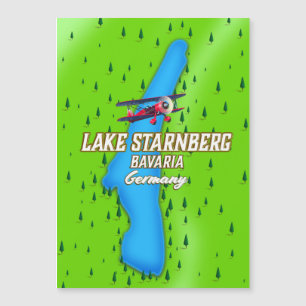 Starnberger See Bayern Deutschland Reiseplakat Magnetkarte