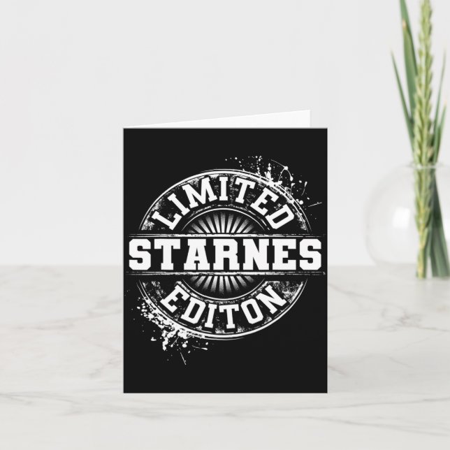 Starnes Funny Surname Family Tree Birthday Gift  Karte (Vorderseite)