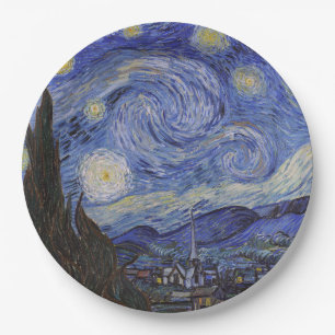 Starnight von Vincent Willem van Gogh Gemälde Pappteller