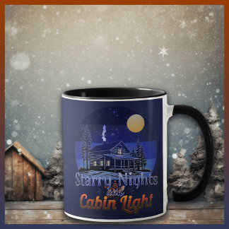 Starnights und Cabin Light Retro Sunset Tasse