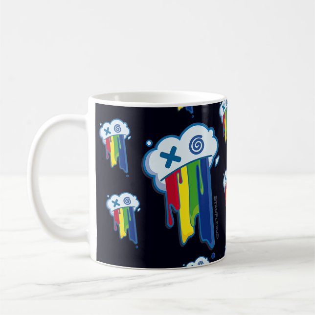 Starplexus-Ende des Regenbogens Kaffeetasse (Links)