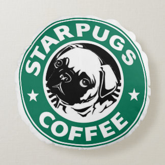 Starpugs-Kaffee Rundes Kissen