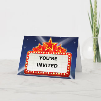 Starred Movie Marquee Sie sind eingeladen Einladung