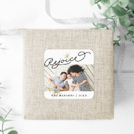 Starred Rejoice | FOTO Quadratischer Aufkleber