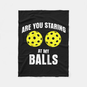 Starren auf lustiges Pickle Ball Raglan Baseball Fleecedecke