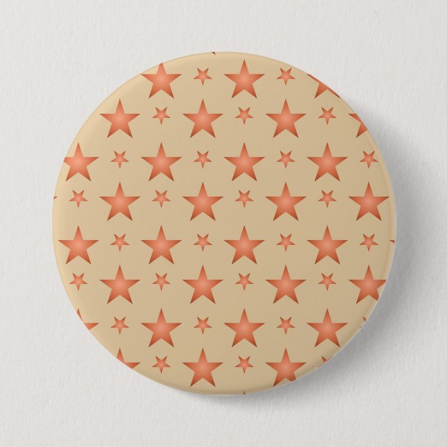 Starrmuster in Gradienten Terracotta orange Button (Vorderseite)