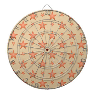 Starrmuster in Gradienten Terracotta orange Dartscheibe